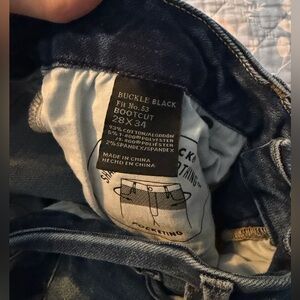 Buckle Black Bootcut Jeans 28x34